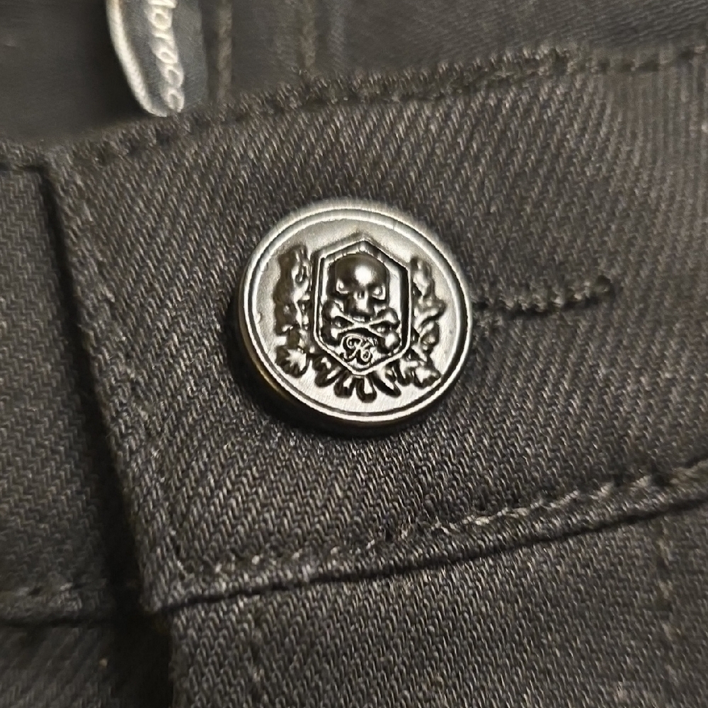 The Kooples Men's Black Waxed Finished Buttoned Slim Regular Fit - Picture 7 of 16